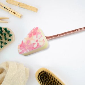 Triangular Sponge Kitchen and Bathroom Cleaning Brush with Handle  Versatile Cleaning Supplies for Kitchen Dining and Bar Areas