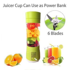 Portable USB Electric Juicer Blender 6 Blades Juicer for Protein Shakes Smoothies and Juices
