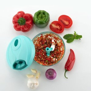 PLASTIC VEGETABLE CHOPPER CUTTER WITH 3 BLADES  HANDY KITCHEN ACCESSORY