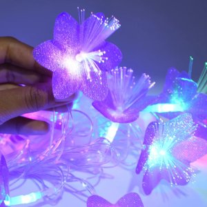 Blossom Brilliance: 13Foot Flower Design LED String Lights for Diwali Weddings and Festive Home Decor  Indoor and Outdoor Magic in MultiColor Splendor