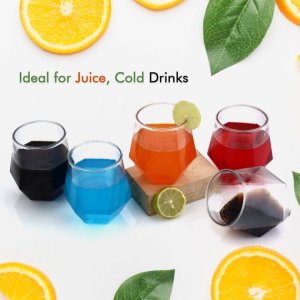 300ML SET OF 6 PREMIUM TRANSPARENT PILSNER GLASSES  CRYSTAL CLEAR PLASTIC GLASS