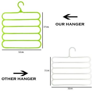 PREMIUM 5IN1 MULTIPURPOSE PLASTIC HANGER ORGANIZER FOR WARDROBE STORAGE