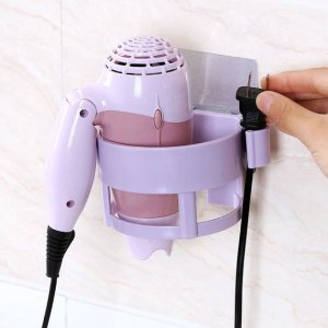 WALLMOUNTED HAIR DRYER HOLDER  STYLISH AND PRACTICAL SELFADHESIVE STORAGE SHELF