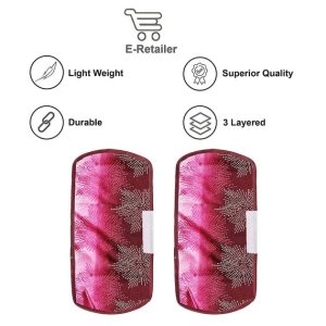 POLYESTER HIGH MATERIAL FRIDGE HANDLE COVERS  SET OF 2 PIECES MULTI DESIGN