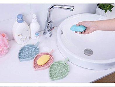 LEAF SHAPE DISH BATHROOM SOAP HOLDER