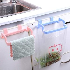 PACK OF 2 MULTICOLOR PLASTIC GARBAGE BAG RACK HOLDER