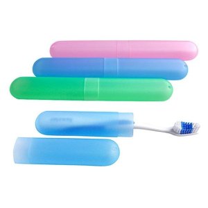 PORTABLE HYGIENIC TOOTHBRUSH CASE  DURABLE PLASTIC TRAVEL HOLDER