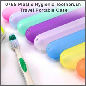 PORTABLE HYGIENIC TOOTHBRUSH CASE  DURABLE PLASTIC TRAVEL HOLDER