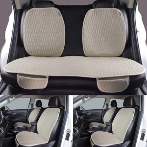 5SEATER SET BREATHABLE NONSLIP CAR SEAT COVER PROTECTOR SET  FRONT AND BACK CUSHIONS FITS MOST CARS