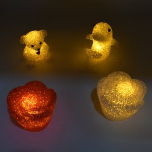 1 PC VERSATILE MIXDESIGN LED CRYSTAL NIGHT LIGHT LAMP WITH VARIOUS SHAPES