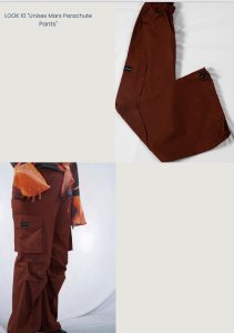 Brown parachute pants