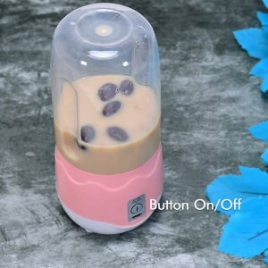 MULTICOLOR MINI HANDHELD BLENDER WITH 4 BLADES  PORTABLE BLENDER CUP FOR FRUIT SHAKES AND SMOOTHIES
