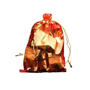 20 Net fabric drawstring pouch for dry fruits wedding party Christmas chocolate and gift wrapping favour bags