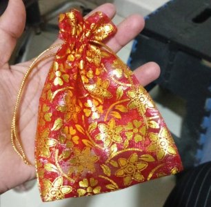 20 Net fabric drawstring pouch for dry fruits wedding party Christmas chocolate and gift wrapping favour bags
