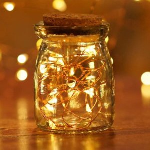 Wine bottle cork 20 led lights copper wire string lights