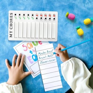 Portable Home Chore Management and Planning Memo Board for Time Reminders