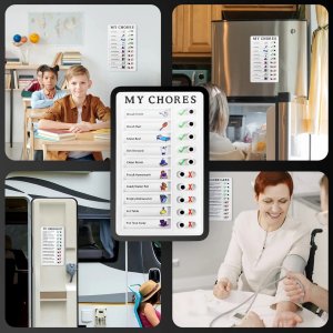 Portable Home Chore Management and Planning Memo Board for Time Reminders