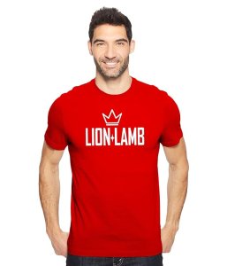 Lion Lamb Gospel Round Neck Cotton T-Shirt for Men & Women Unisex T Shirt Black