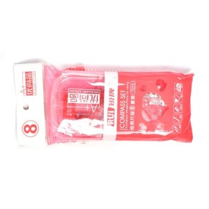 Metal math compass ruler 8 piece set for student geometry