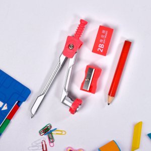 Metal math compass ruler 8 piece set for student geometry