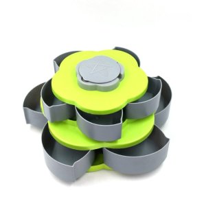 Maitri double layer rotary storage box flower design wedding snack 10 grid candy box