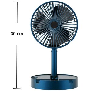 Telescopic electric desktop fan height adjustable foldable & portable silent table top personal fan for bedside office table