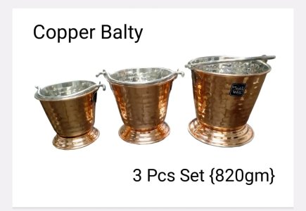 Copper Bucket (3 PCS SET) (820 gm)