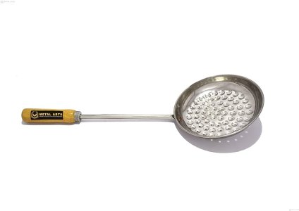 Stainless Steel  Boondi  Jara with Wooden Handle