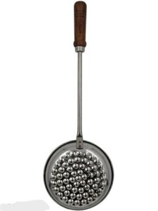Stainless Steel  Boondi  Jara with Wooden Handle