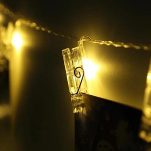 Warm white clip lights for photos