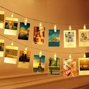 Warm white clip lights for photos