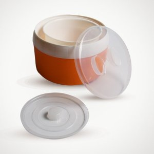 Electronic yogurt maker machine with plastic container