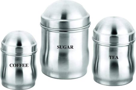 Maharaja Tea/ Sugar /Coffee Container -3pcs Set , Size- 7,8,9