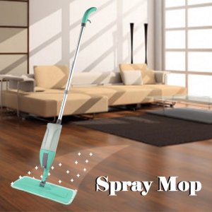 Healthy spray mop with removable washable cleaning pad