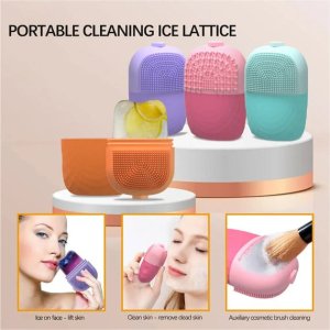 Ice face roller for face eyes, and neck reusable silicone mold