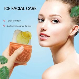 Ice face roller for face eyes, and neck reusable silicone mold
