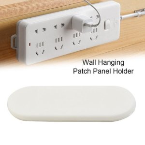 Self adhesive wall mount plug & socket organizer