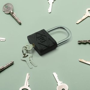 Iron padlock brass core waterproof antirust locks