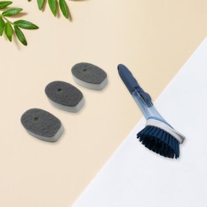 Mix color dish scrubber with soap dispenser and brush set
