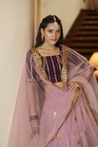 Light Purple Bridal and Party Wear Kum Kum Silk Lehenga Choli with Blouse and Dupatta