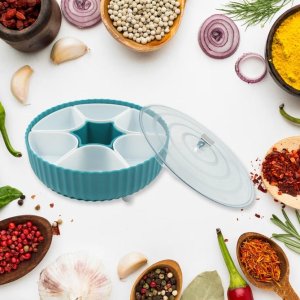 Revolving spice & dry fruit plastic storage box 360°