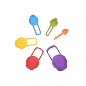 Plastic 6 pack measuring spoons for kitchen essentials