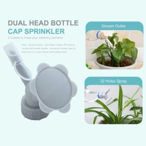 Bottle cap sprinkler 2-in-1 dual head watering spout
