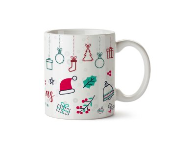 Christmas Special Both Side Printed Ceramic Mugs for Gifts