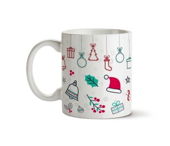 Christmas Special Both Side Printed Ceramic Mugs for Gifts