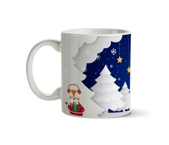 Christmas Special Both Side Printed Ceramic Mugs for Gifts