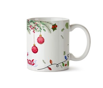Christmas Special Both Side Printed Ceramic Mugs for Gifts