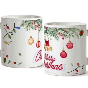 Christmas Special Both Side Printed Ceramic Mugs for Gifts