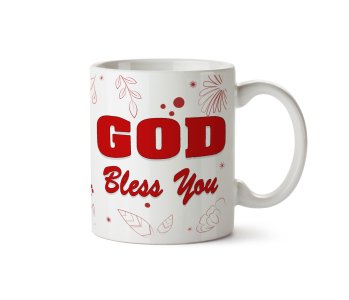 God Bless You Both Sides Printed Ceramic Mug for Gifts