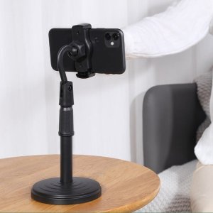 Adjustable mobile stand for table desktop phone holder